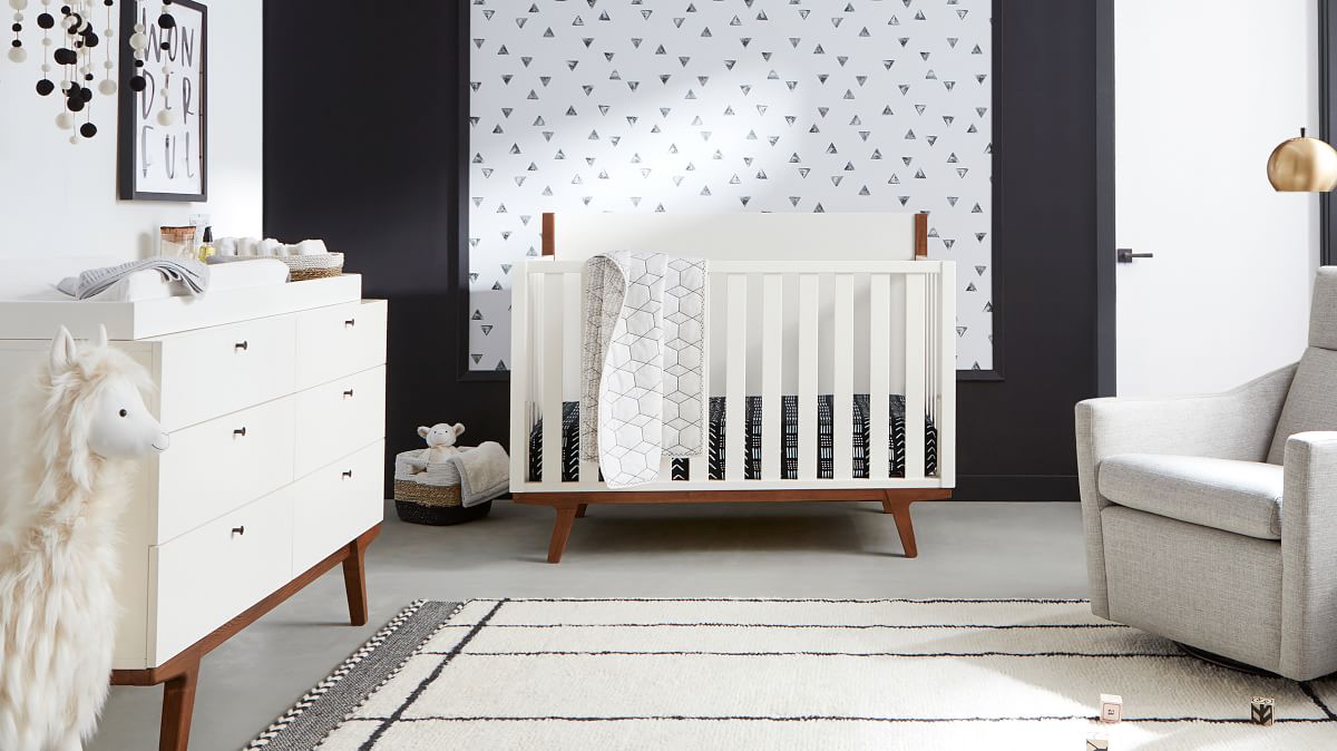 modern 4 in 1 convertible crib