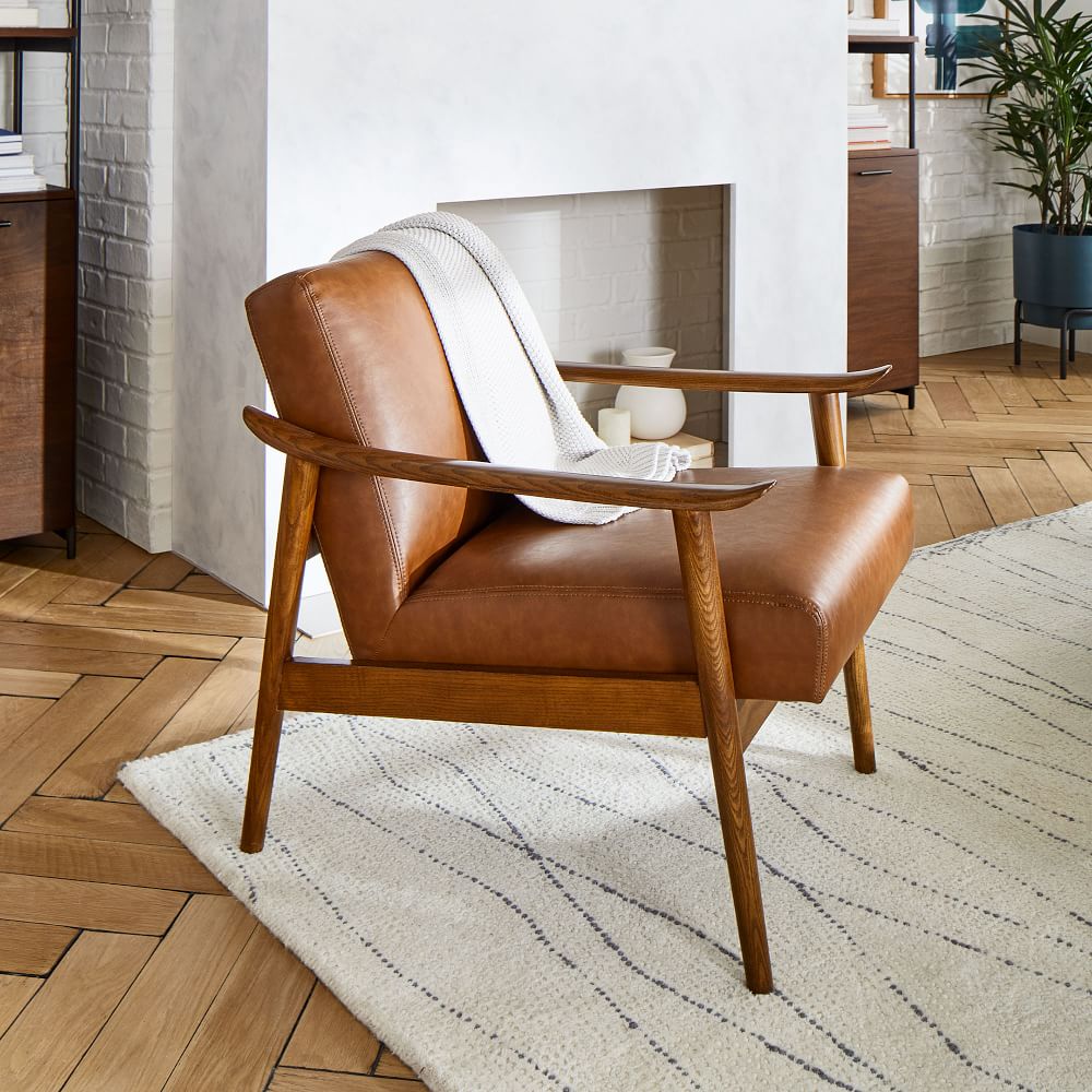 Black Leather Chair With Wood Arms Off 55, Copper Grove Jessup Brown Bonded Leather Accent Chair With Wood Arms