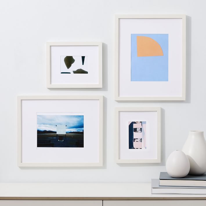 Assorted Wood Gallery Frames Standard Mat Golden state art, gold metal wall photo frame collection, set of 7, aluminum photo frame with ivory color mat & real glass. assorted wood gallery frames standard mat