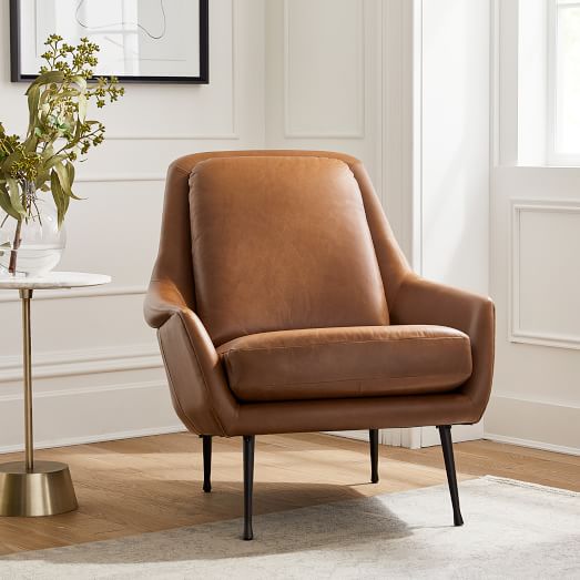 west elm leather chair