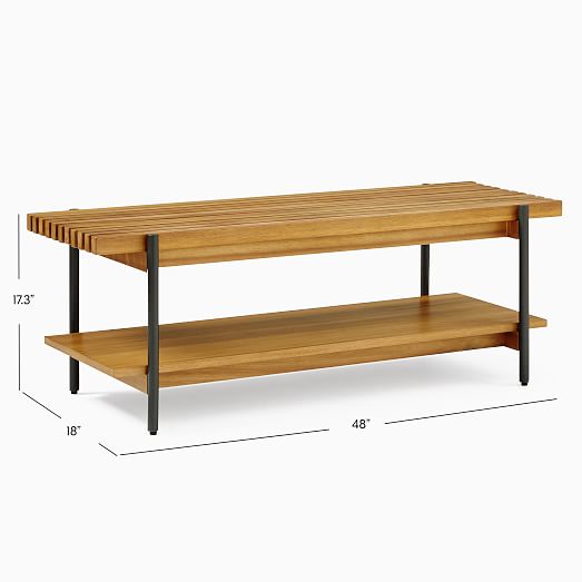 coffee table with benches underneath