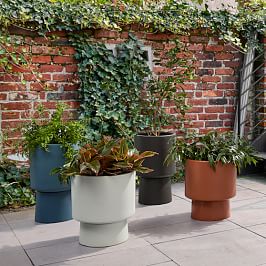 Faux Potted Cactus & Bishop Indoor/Outdoor Planter