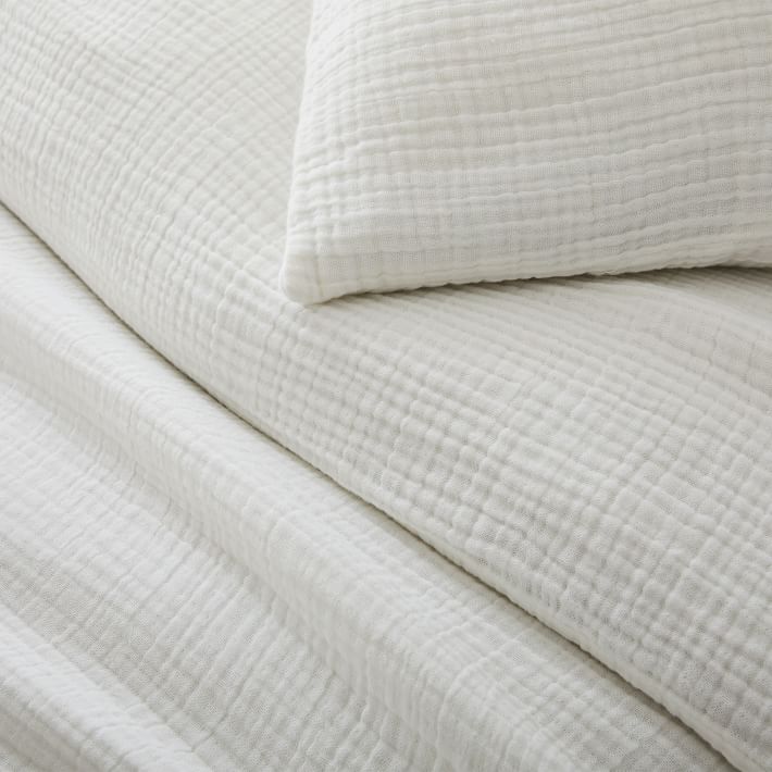 Organic Dreamy Gauze Cotton Duvet Cover & Shams West Elm