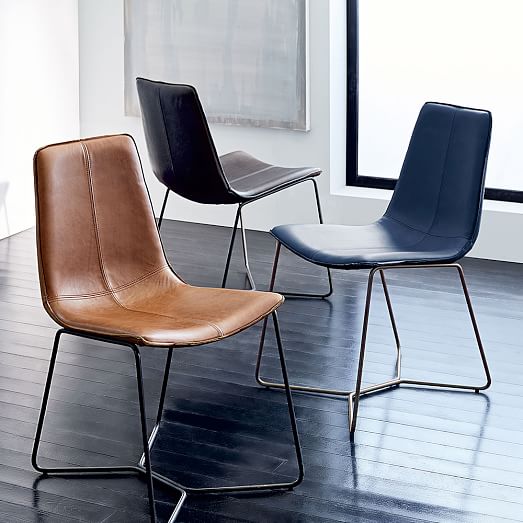 Slope Leather Dining Chair