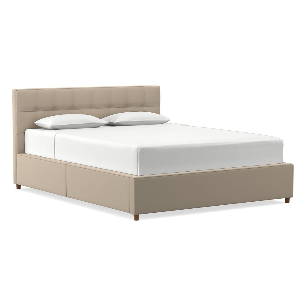 GridTufted Storage Bed West Elm