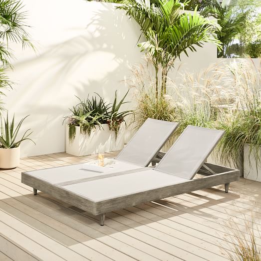 Portside Outdoor Textilene Chaise 