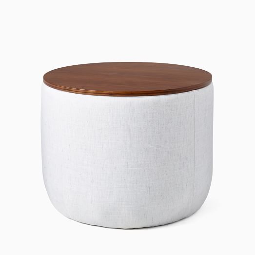 Small Round Upholstered Ottoman Best, Small Round Footstool With Storage