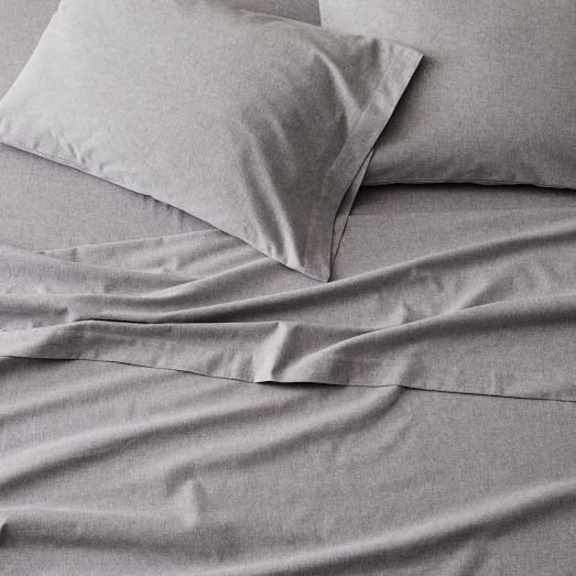 Cozy Bedding Fitted Sheet+2 Pillow Case Organic Cotton Twin XL Size Solid Colors 