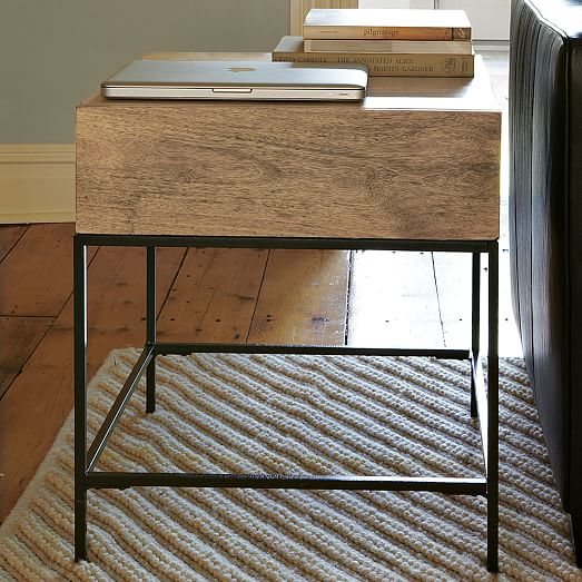 Industrial Storage Side Table