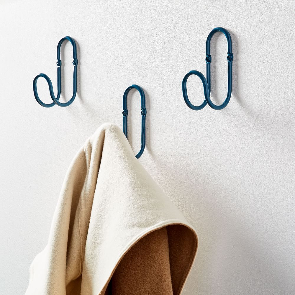 Loop Metal Wall Hooks (Set of 3) West Elm