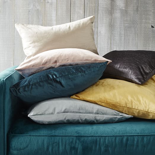 west elm velvet pillow