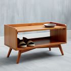 mid century modern shoe bench