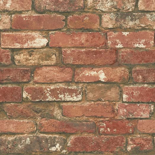 pic Distressed Brick Wallpaper distressed red brick peel stick wallpaper