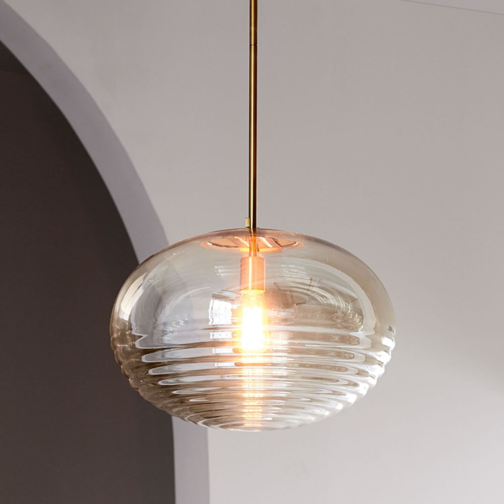 west elm glass pendant light