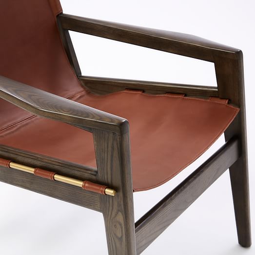 Felipe Leather Sling Chair