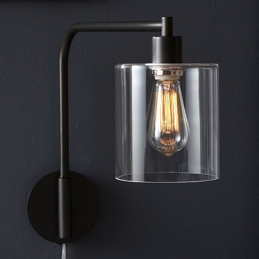 Lens Wall Sconce - West Elm Black Wall Sconce