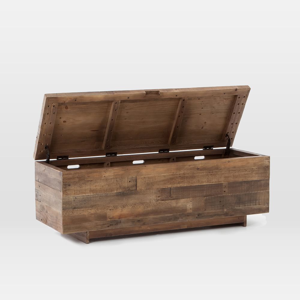 Emmerson Reclaimed Wood Storage Bench Natural