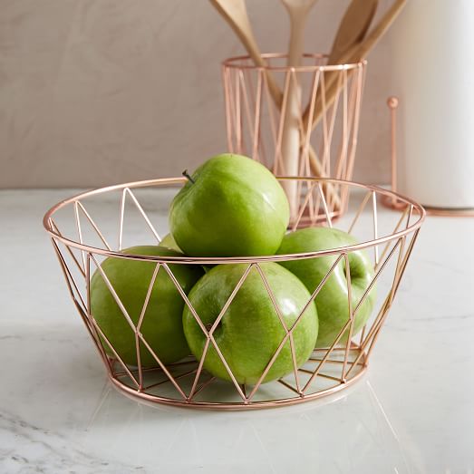 Copper Wire Kitchen Fruit Bowl Kitchen Storage Solutions