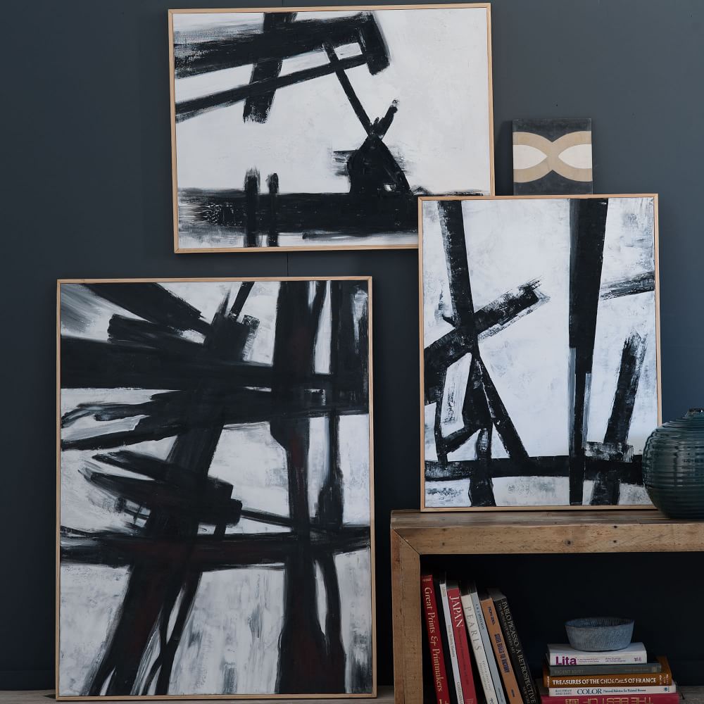 Abstract Black & White Wall Art | West Elm