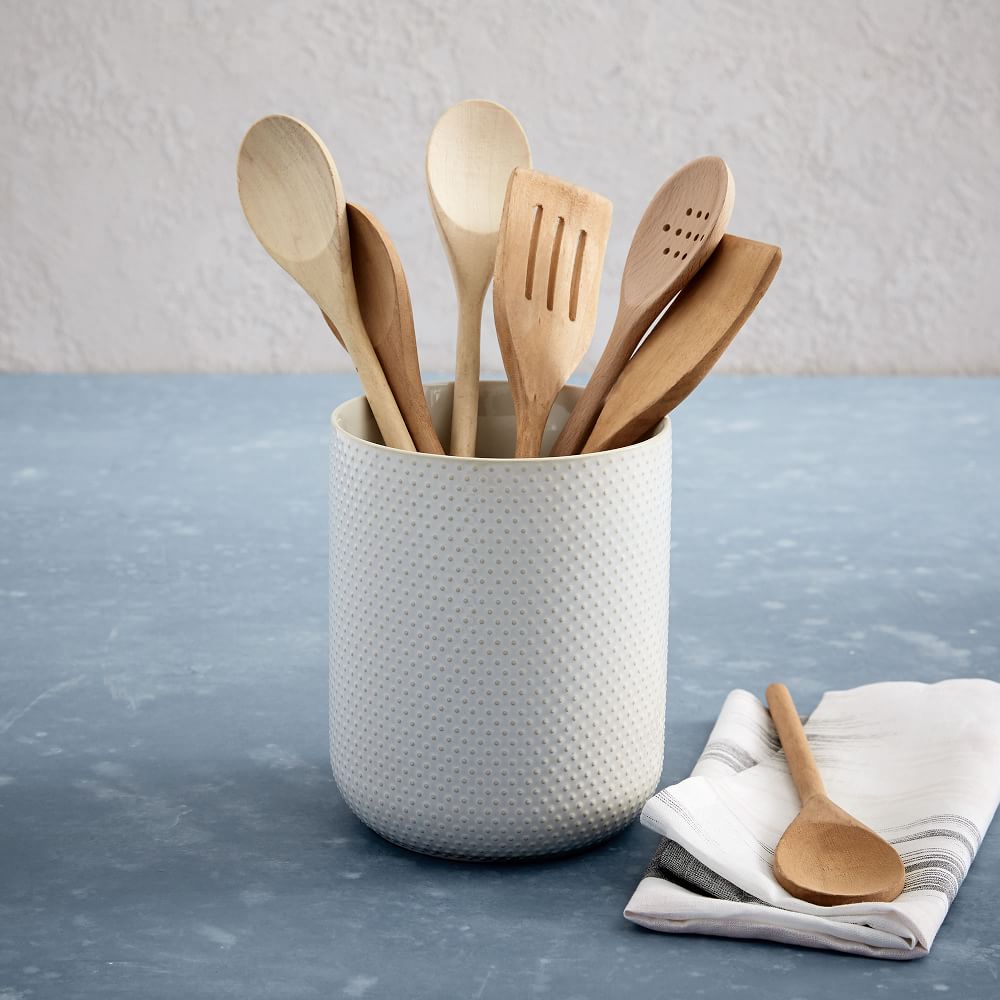 Textured Utensil Holder Kitchen Storage Solutions