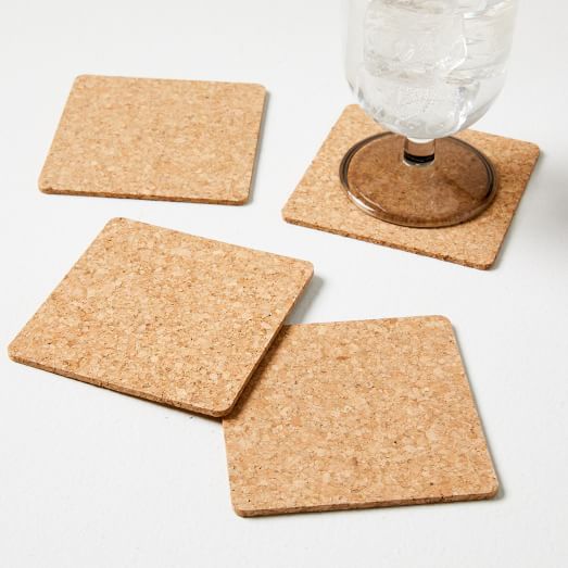 drinkware Floral Pattern Mirror Coasters engraved mirror barware housewarming hostess gift Set of 4