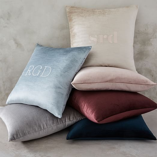 west elm velvet pillow