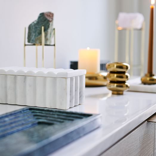 Stepped Marble Vanity Trays