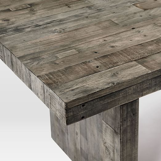 Wooden Reclaimed Dining Table Top, Emmerson Reclaimed Wood Dining Table Stone Gray