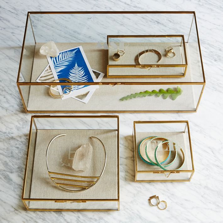 tall glass jewelry box