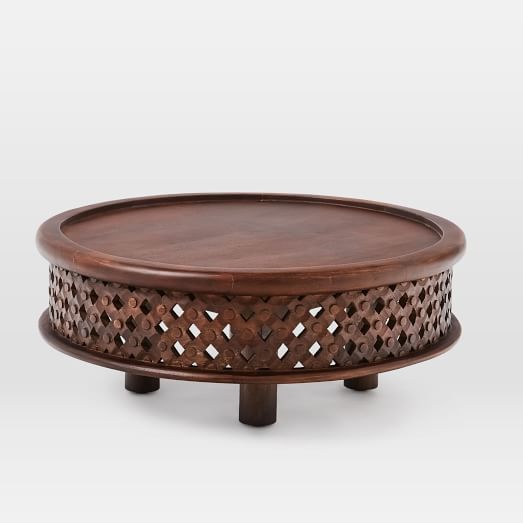Carved Wood Coffee Table, Cafe