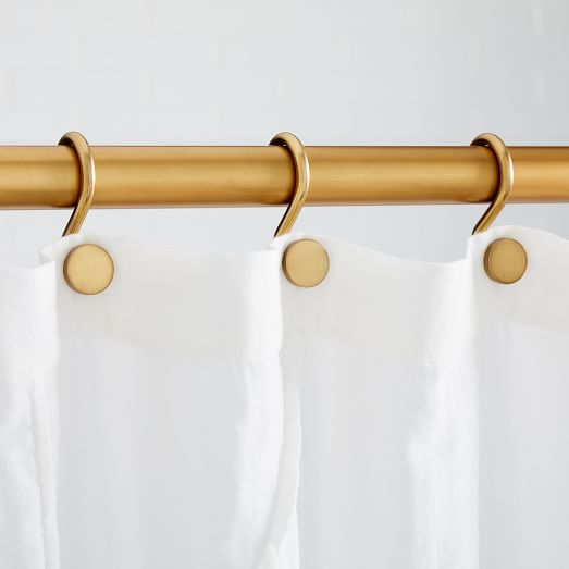Modern Shower Curtain Rings (Set of 12), Bathroom Hardware