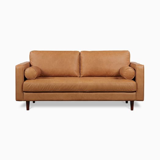 Dennes Leather Sofa Dennes Leather Sofa, Modern Tan Leather Sofa