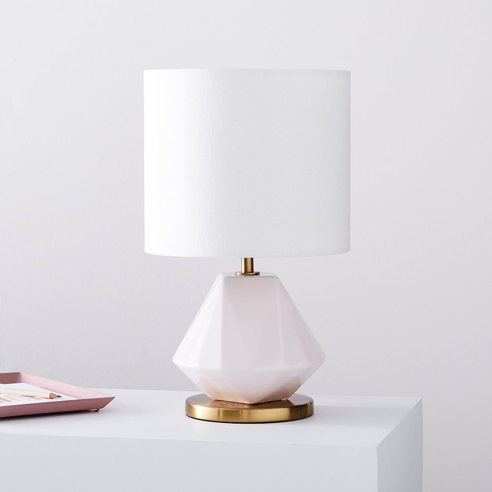 Faceted Porcelain Table Lamp Small