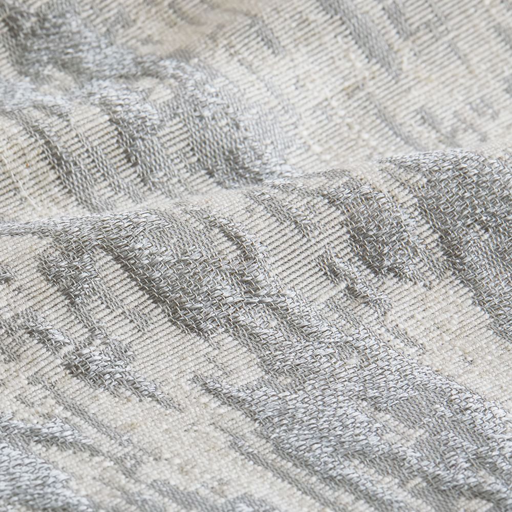 Bark Texture Shine Jacquard Curtain - Pearl Gray | West Elm