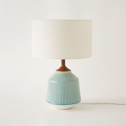 Roar Rabbit Ripple Ceramic Table Lamp Turquoise Roar Rabbit Ripple Ceramic Table, Turquoise Ceramic Lamp