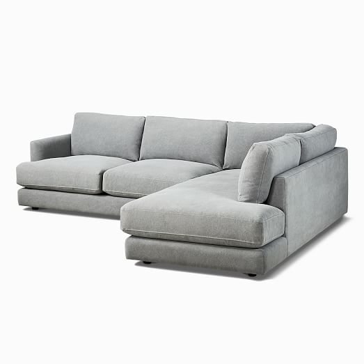 Haven 2 Piece Terminal Chaise Sectional, 2 Piece Sectional Sofa With Ottoman