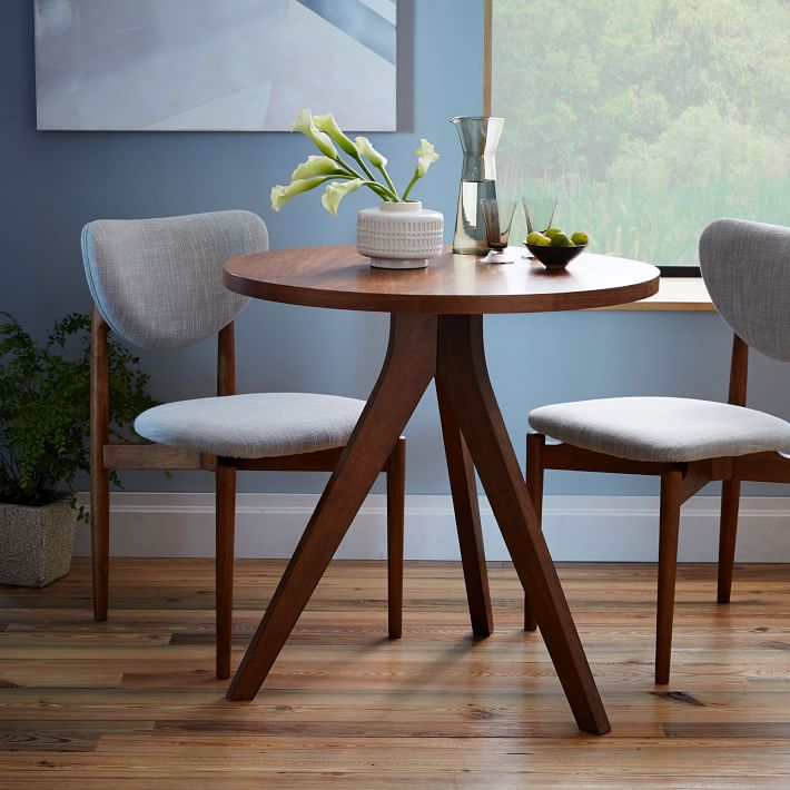 Tripod Dining Table Walnut, Small Round Walnut Dining Table And Chairs Set