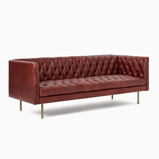 Modern Chesterfield Leather Sofa, Leather Sofa Contemporary