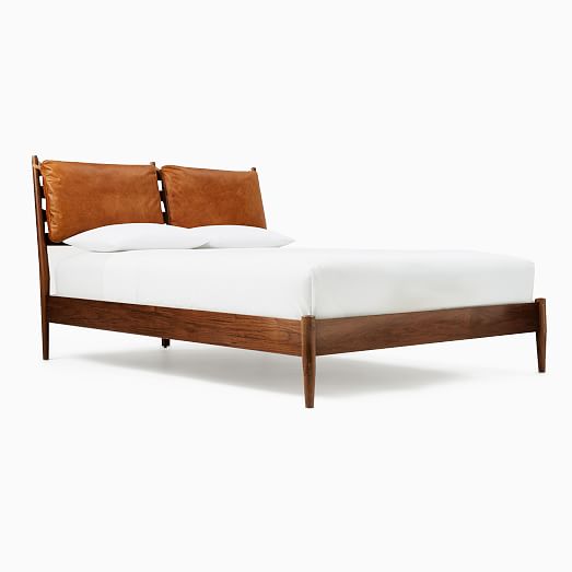Arne Bed Leather Cushions, Leather Headboard And Footboard