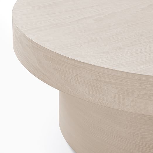 Volume Round Pedestal Coffee Table Wood