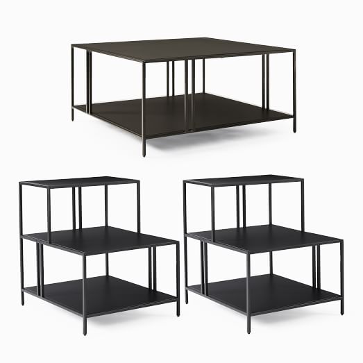 Profile Square Coffee Table 2 Side Tables Set