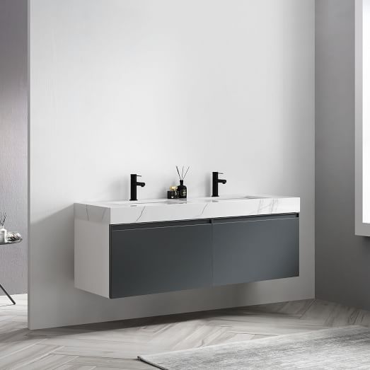 Baylor Floating Double Bathroom Vanity 60