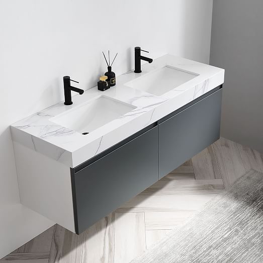 Baylor Floating Double Bathroom Vanity 60