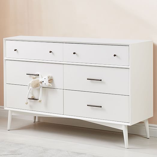 Mid Century 6 Drawer Kids Dresser