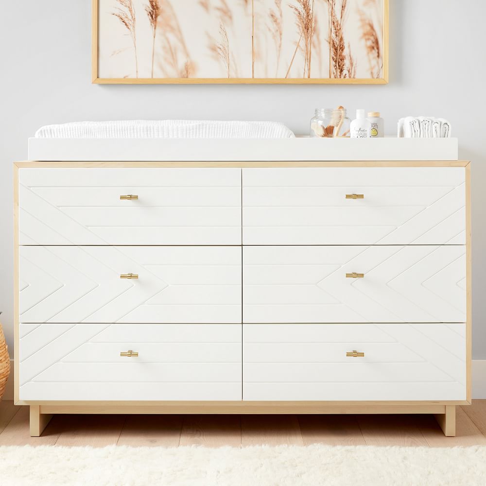 white wood changing table