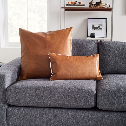 Leather Pillow Covers, Brown Leather Throw Pillows