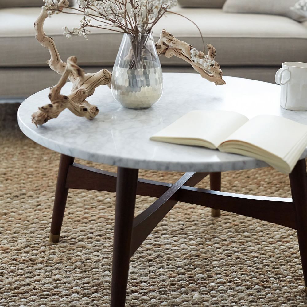 Reeve MidCentury Coffee Table Marble West Elm