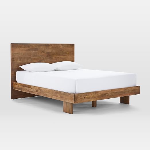Anton Solid Wood Bed, Real Wood Bed Frame Full