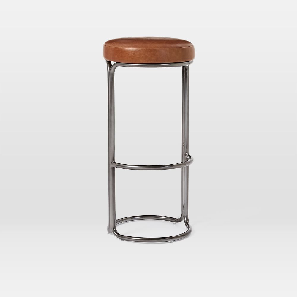 Cora Leather Counter Stool West Elm