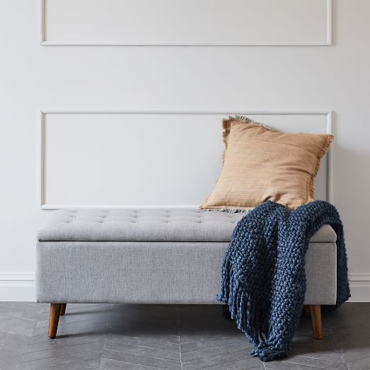 pillow storage bench